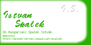 istvan spalek business card